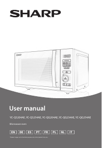 Instrukcja Sharp YC-QG234AE-B Kuchenka mikrofalowa