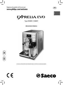 Bruksanvisning Philips Saeco HD8855 Exprelia Evo Kaffebryggare