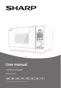 Manual de uso Sharp YC-PC284AE-S Microondas