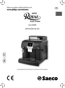 Manual Philips Saeco HD8920 Royal Máquina de café