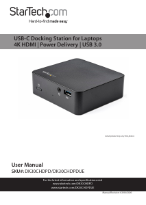 Manual StarTech DK30CHDPD Docking Station