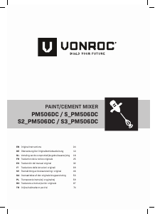 Manual de uso Vonroc S_PM506DC Mezclador de cemento