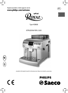 Manuale Philips Saeco HD8930 Royal Macchina da caffè