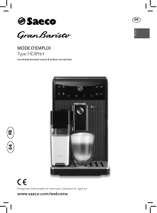 Mode d’emploi Philips Saeco HD8964 GranBaristo Cafetière