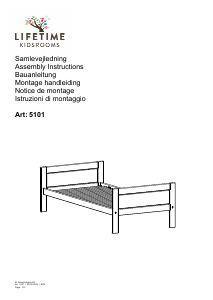 Handleiding Lifetime 5101 Basic Bedframe