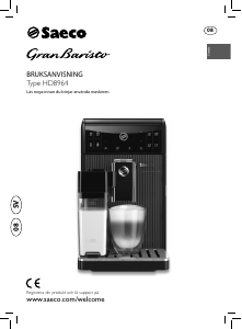 Bruksanvisning Philips Saeco HD8964 GranBaristo Kaffebryggare