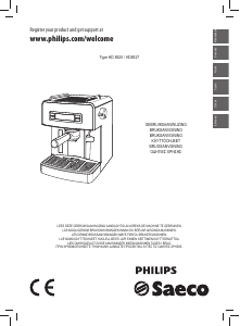 Brugsanvisning Philips Saeco HD8527 Espressomaskine