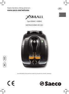 Manual de uso Philips Saeco HD8643 Xsmall Máquina de café espresso