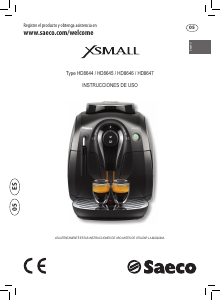 Manual de uso Philips Saeco HD8645 Xsmall Máquina de café espresso