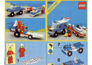 Handleiding Lego set 6698 Town Camper met speedboot