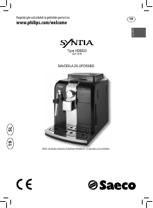 Priročnik Philips Saeco HD8833 Syntia Espresso kavni aparat