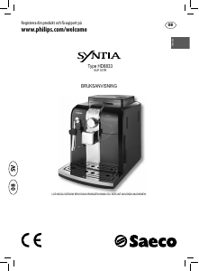 Bruksanvisning Philips Saeco HD8833 Syntia Espressomaskin