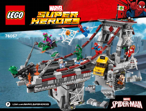 Manual Lego set 76057 Super Heroes Spider-man - O supremo combate da ponte dos guerreiros da teia