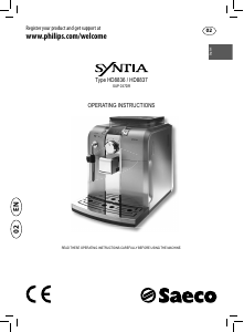 Manual Philips Saeco HD8836 Syntia Espresso Machine