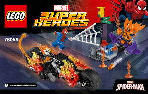 Brugsanvisning Lego set 76058 Super Heroes Spider-man – Fælles kamp med Ghost Rider