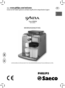 Bedienungsanleitung Philips Saeco HD8838 Syntia Espressomaschine