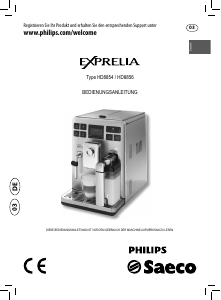 Bedienungsanleitung Philips Saeco HD8854 Exprelia Espressomaschine