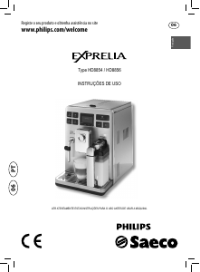 Manual Philips Saeco HD8854 Exprelia Máquina de café expresso