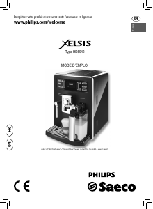 Mode d’emploi Philips Saeco HD8942 Xelsis Machine à expresso