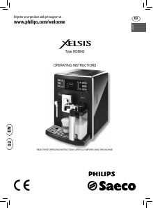 Manual Philips Saeco HD8942 Xelsis Espresso Machine