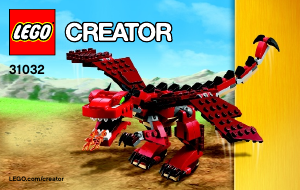 Bruksanvisning Lego set 31032 Creator Röda varelser