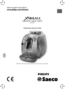 Manual Philips Saeco RI9745 Xsmall Espresso Machine