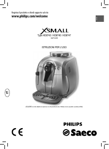 Manuale Philips Saeco RI9745 Xsmall Macchina per espresso
