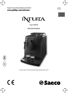 Brugsanvisning Saeco HD8750 Intuita Espressomaskine