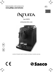 Manuale Saeco HD8750 Intuita Macchina per espresso