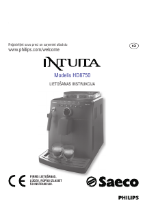Rokasgrāmata Saeco HD8750 Intuita Espresso kafijas aparāts