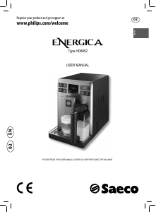 Manual Saeco HD8852 Energica Espresso Machine