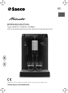 Bedienungsanleitung Saeco HD8861 Minuto Espressomaschine
