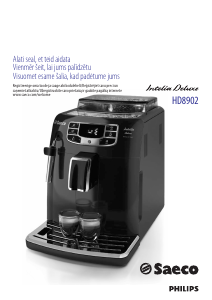 Rokasgrāmata Saeco HD8902 Intelia Deluxe Espresso kafijas aparāts