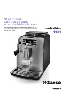 Kasutusjuhend Saeco HD8904 Intelia Deluxe Espressomasin