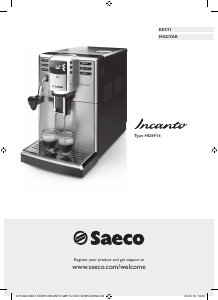 Kasutusjuhend Saeco HD8914 Incanto Espressomasin