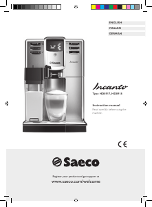 Manual Saeco HD8917 Incanto Espresso Machine