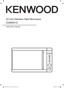 Manual Kenwood K20MSS10 Microwave