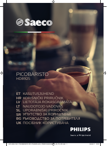 Vadovas Saeco HD8925 PicoBaristo Espresso kavos aparatas