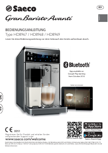 Bedienungsanleitung Saeco HD8967 GranBaristo Avanti Espressomaschine