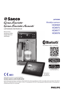 Rokasgrāmata Saeco HD8977 GranBaristo Espresso kafijas aparāts