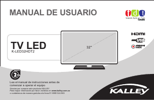 Manual de uso Kalley K-LED32HDT2 Televisor de LED