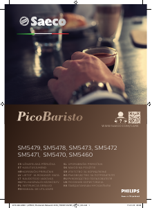 Наръчник Saeco SM5460 PicoBaristo Машина за еспресо