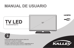 Manual de uso Kalley K-LED32HDZT2 Televisor de LED