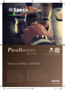 Rokasgrāmata Saeco SM5570 PicoBaristo Deluxe Espresso kafijas aparāts