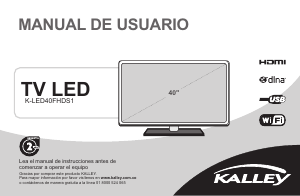 Manual de uso Kalley K-LED40FHDS1T2 Televisor de LED