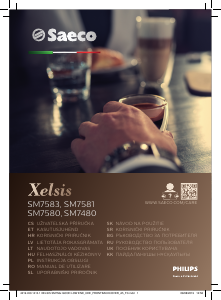 Rokasgrāmata Saeco SM7580 Xelsis Espresso kafijas aparāts