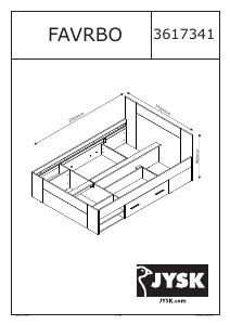 Brugsanvisning JYSK Favrbo (140x200) Sengestel