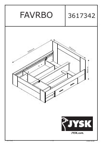 Εγχειρίδιο JYSK Favrbo (160x200) Σκελετός κρεβατιού