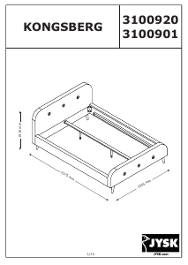 Manuale JYSK Kongsberg (140x200) Struttura letto