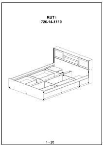 Manuale JYSK Ruti (136x190) Struttura letto